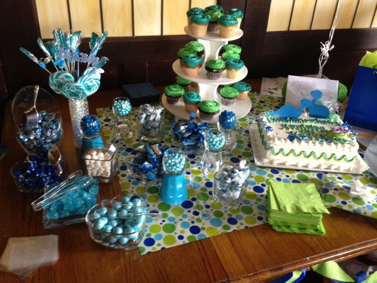 Best ideas about Baby Shower Candy Table For Boy
. Save or Pin Candy bar table for baby boy baby shower Now.