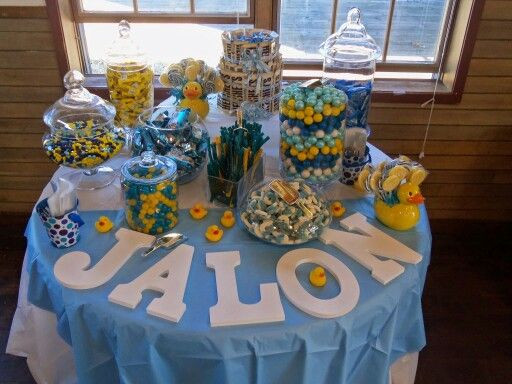 Best ideas about Baby Shower Candy Table For Boy
. Save or Pin Candy table for Casey and Jason s rubber ducky themed baby Now.