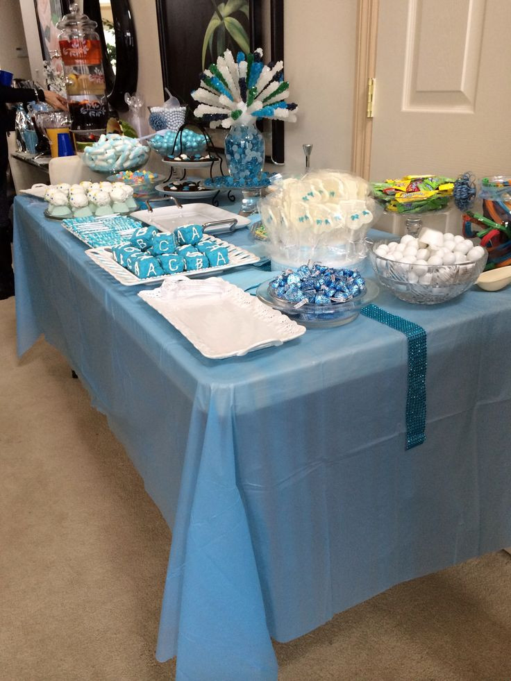 Best ideas about Baby Shower Candy Table For Boy
. Save or Pin Boy baby shower candy table Now.