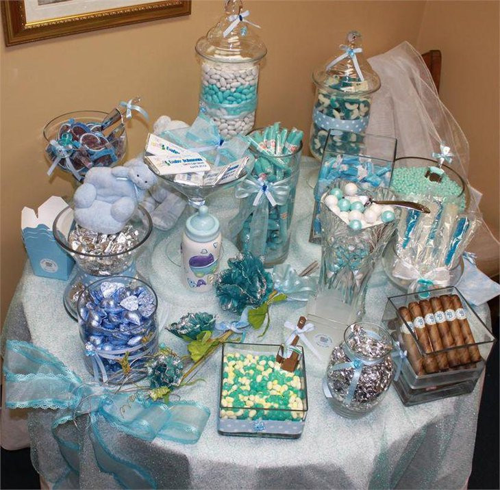 Best ideas about Baby Shower Candy Table For Boy
. Save or Pin 33 Blue Theme Party Candy Table Ideas Now.