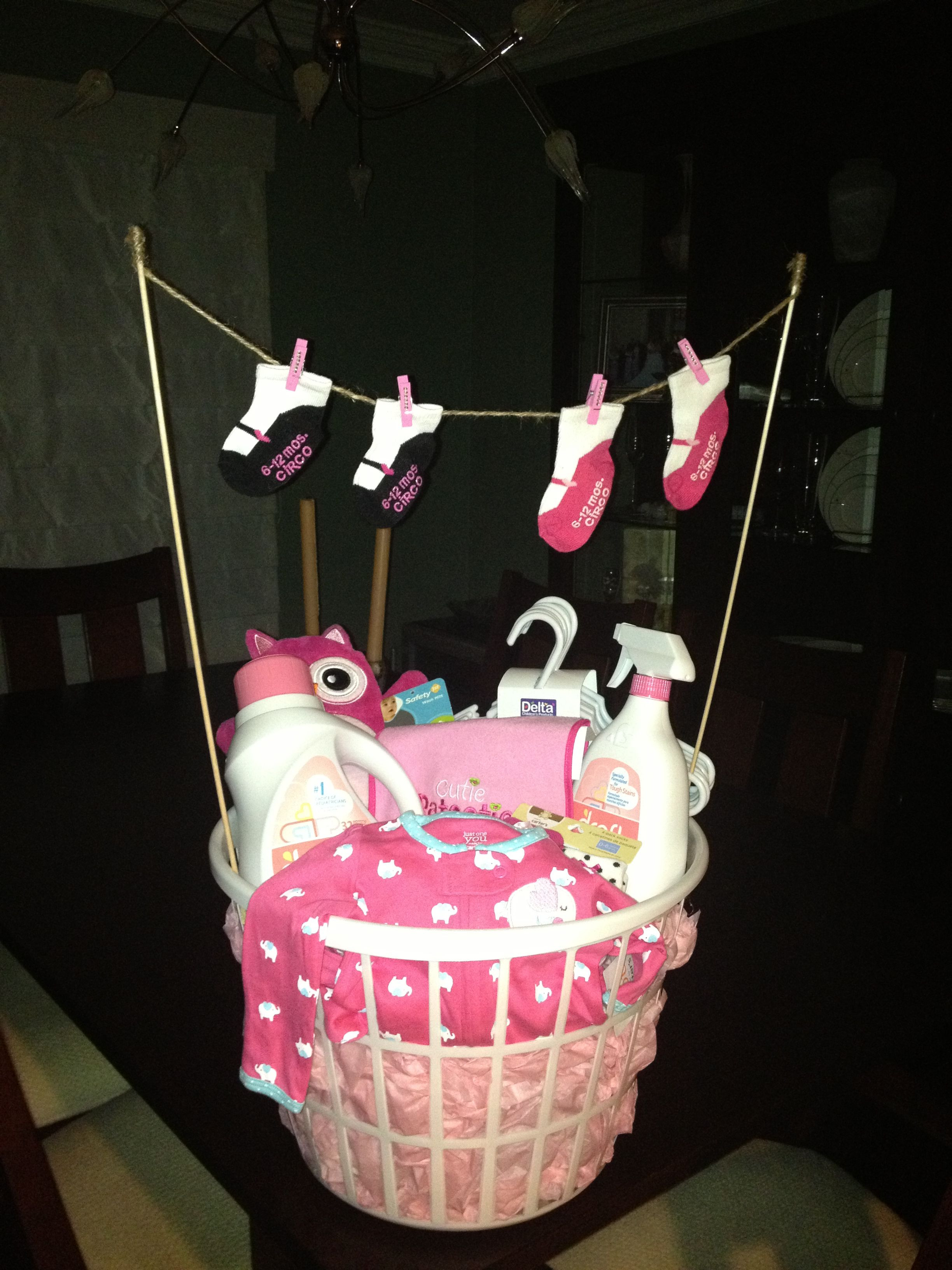 Baby Shower Gift Basket Ideas For Guests
 Laundry basket baby shower t Baby Gifts