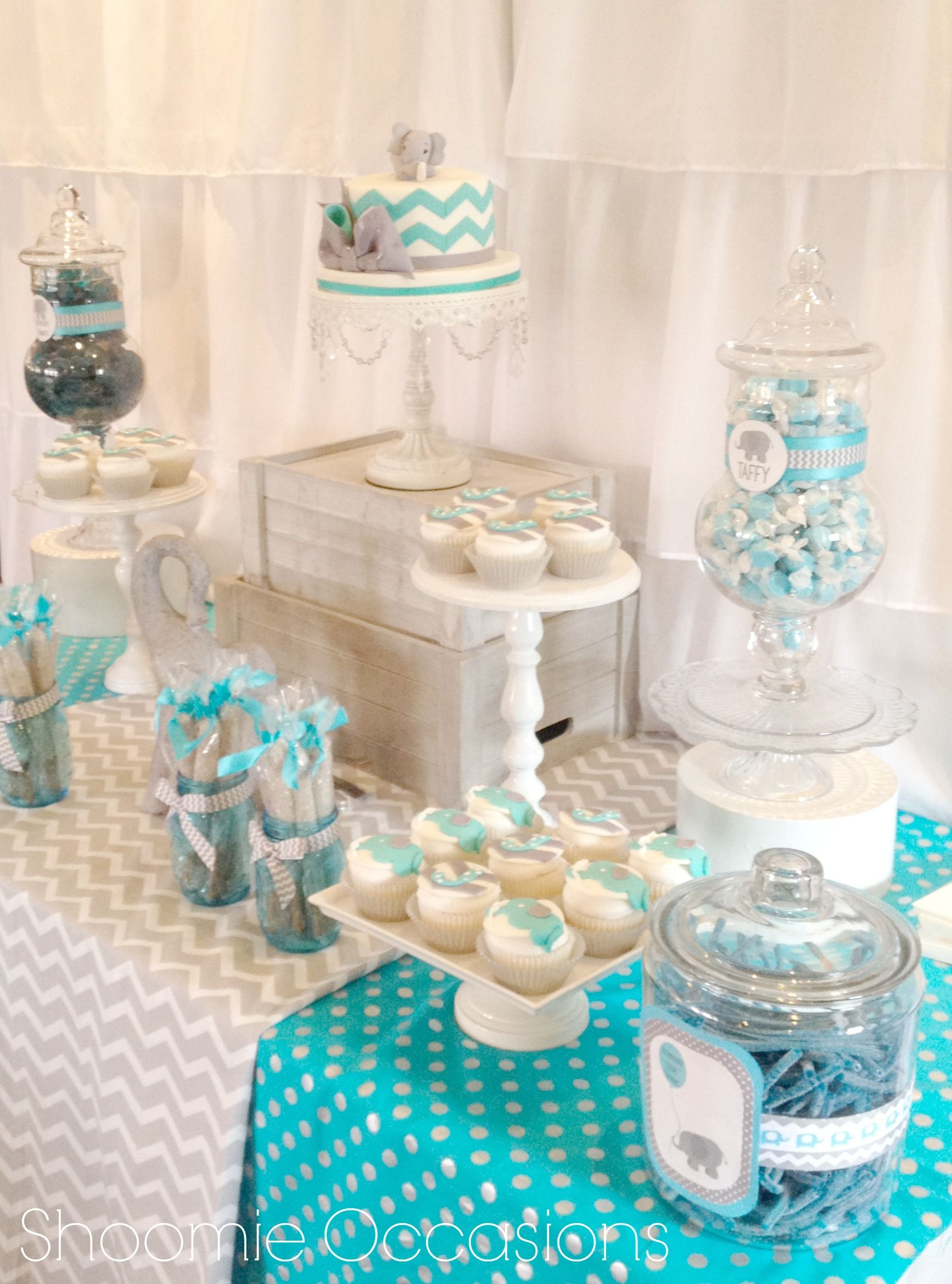 Best ideas about Baby Shower Table
. Save or Pin Elephant and Balloon Dessert Table Now.