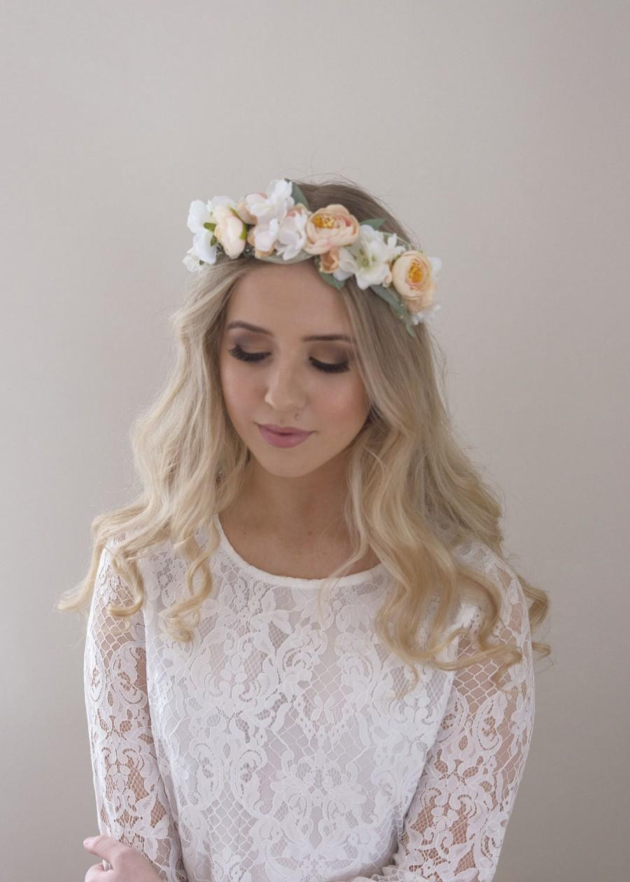 Best ideas about Baby'S Breath Flower Crown
. Save or Pin Blush Flower Crown Bridal Floral Halo Baby s Breath Now.