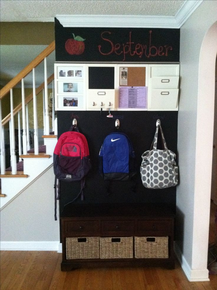 Best ideas about Backpack Storage Ideas For Home
. Save or Pin Entryway backpacks organization chalkboard paint back Now.