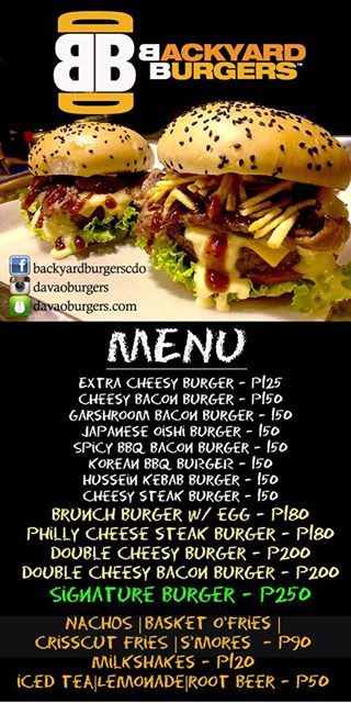 Best ideas about Backyard Burgers Menu
. Save or Pin Backyard Burgers Invades CDO • CLIX Now.