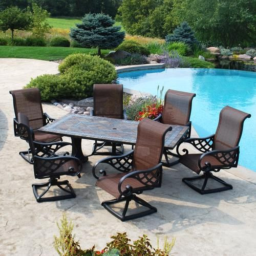 Best ideas about Backyard Creations Patio Furniture
. Save or Pin Backyard Creations 7 Piece Yukon Dining Collection at Now.