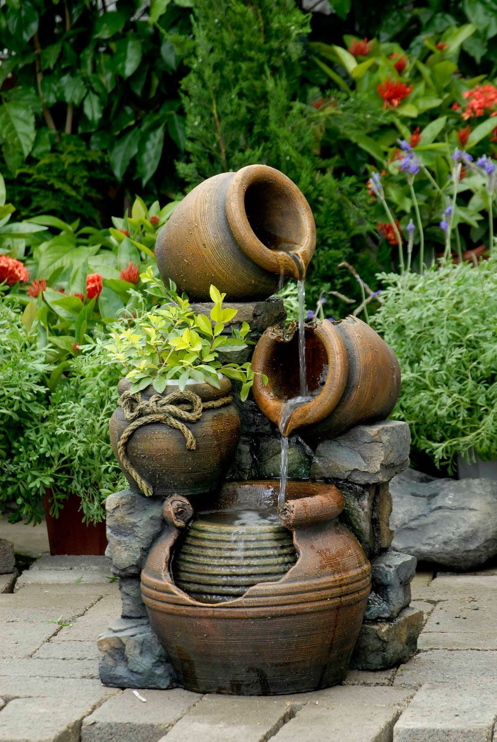 Best ideas about Backyard Water Fountains
. Save or Pin water fountain ideas multi pots 1622 Now.