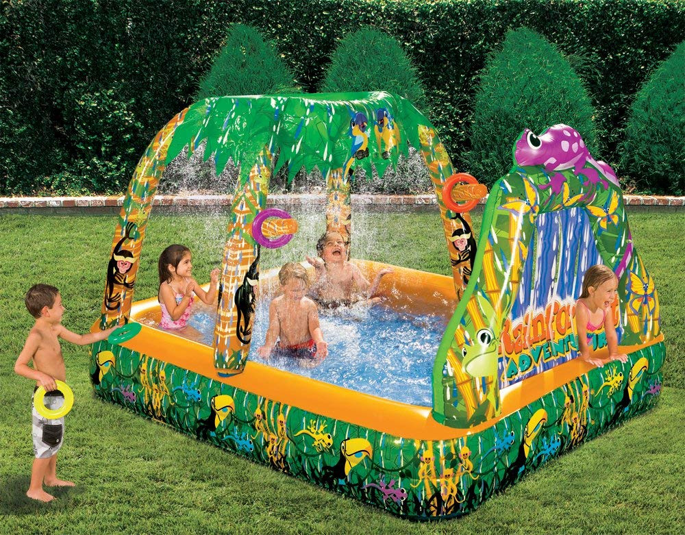 Best ideas about Backyard Water Toy
. Save or Pin Inflatable Water Swimming Pool Backyard Garden Rain Forest Now.