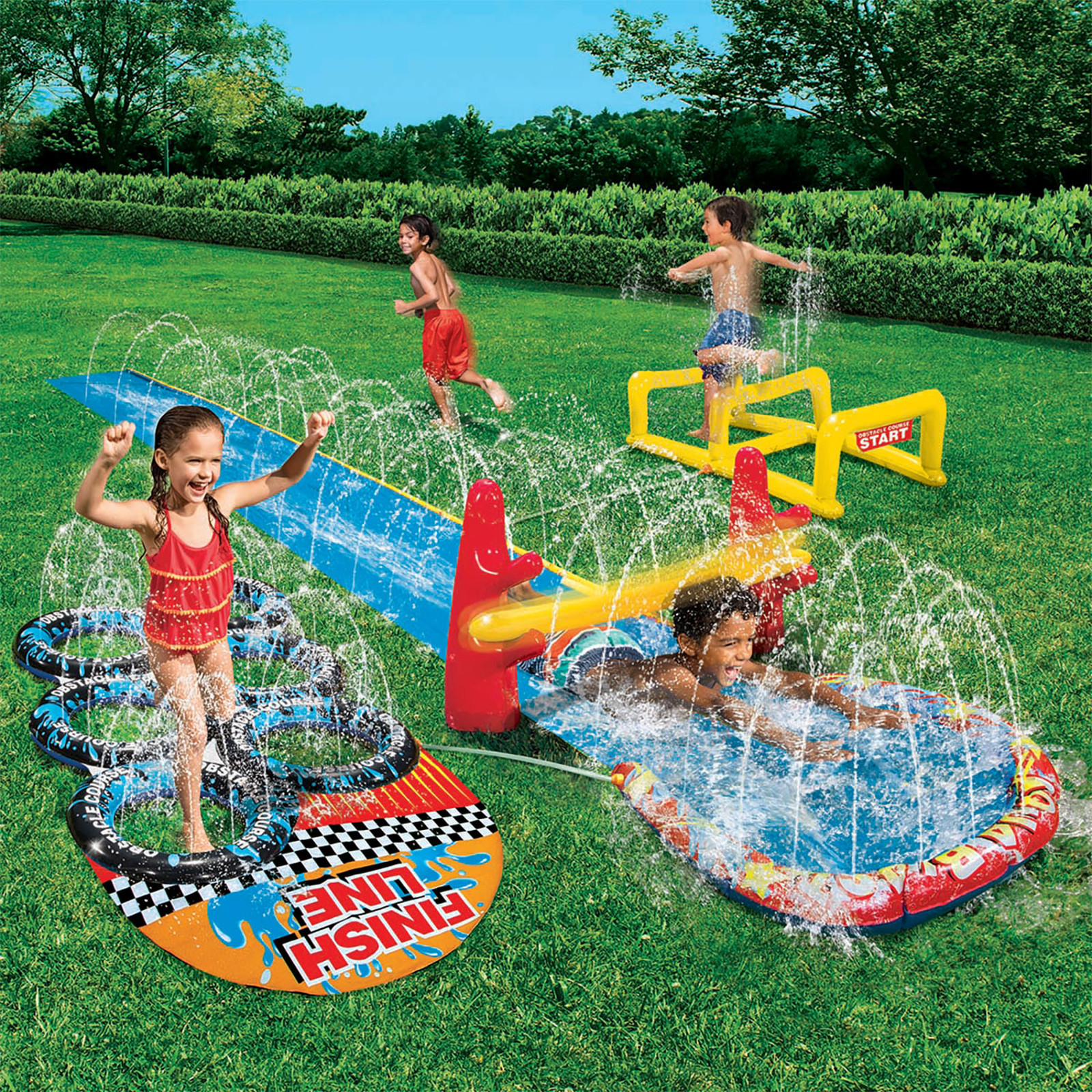 Best ideas about Backyard Water Toy
. Save or Pin Banzai 16 Aqua Blast Obstacle Course Slide Toys & Games Now.