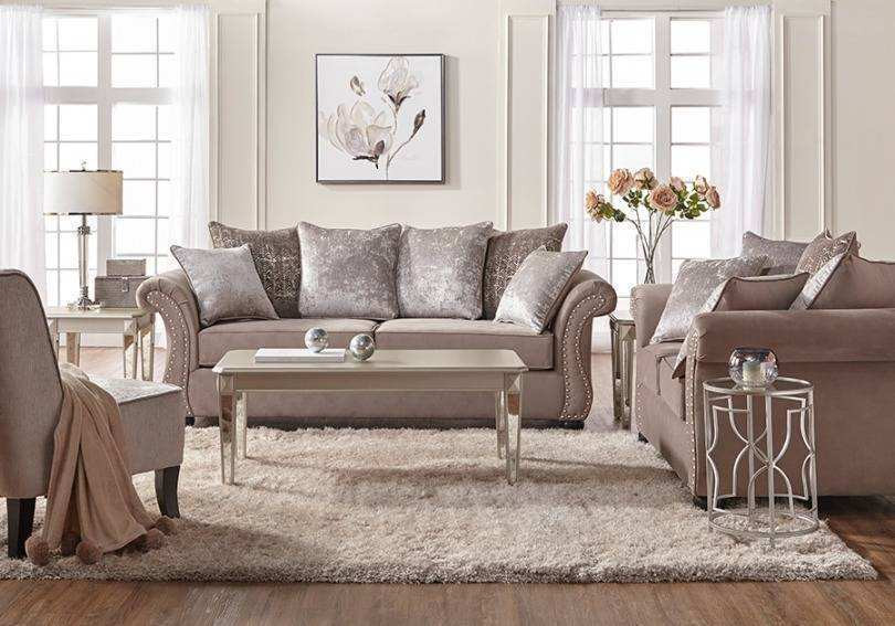 Best ideas about Badcock Furniture Living Room Sets
. Save or Pin Cosmos Platinum Nailhead Trim Sofa Badcock Home Now.