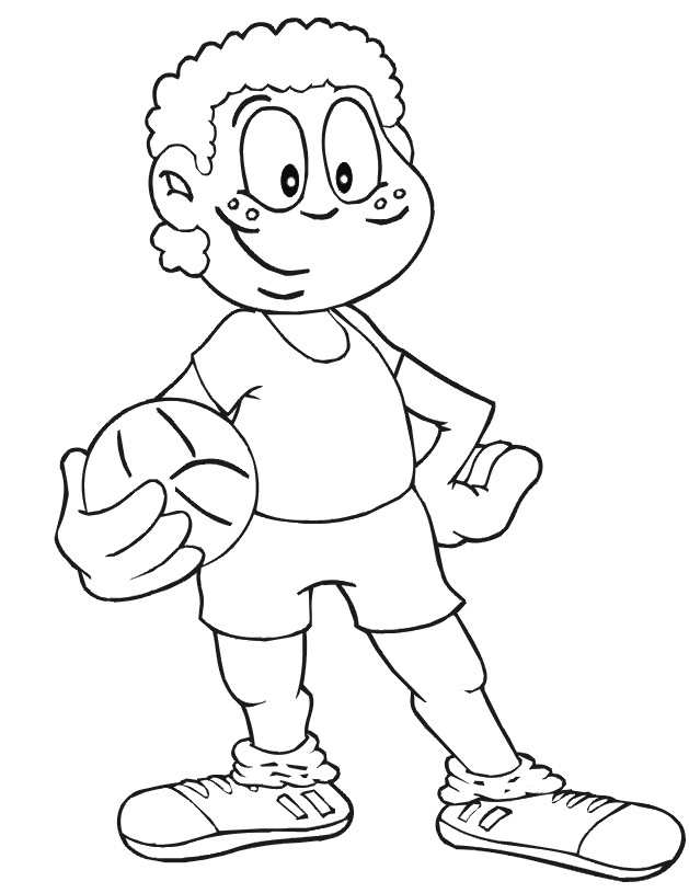 Baketball Coloring Sheets For Boys
 Boys Playing Basketball Coloring Pages