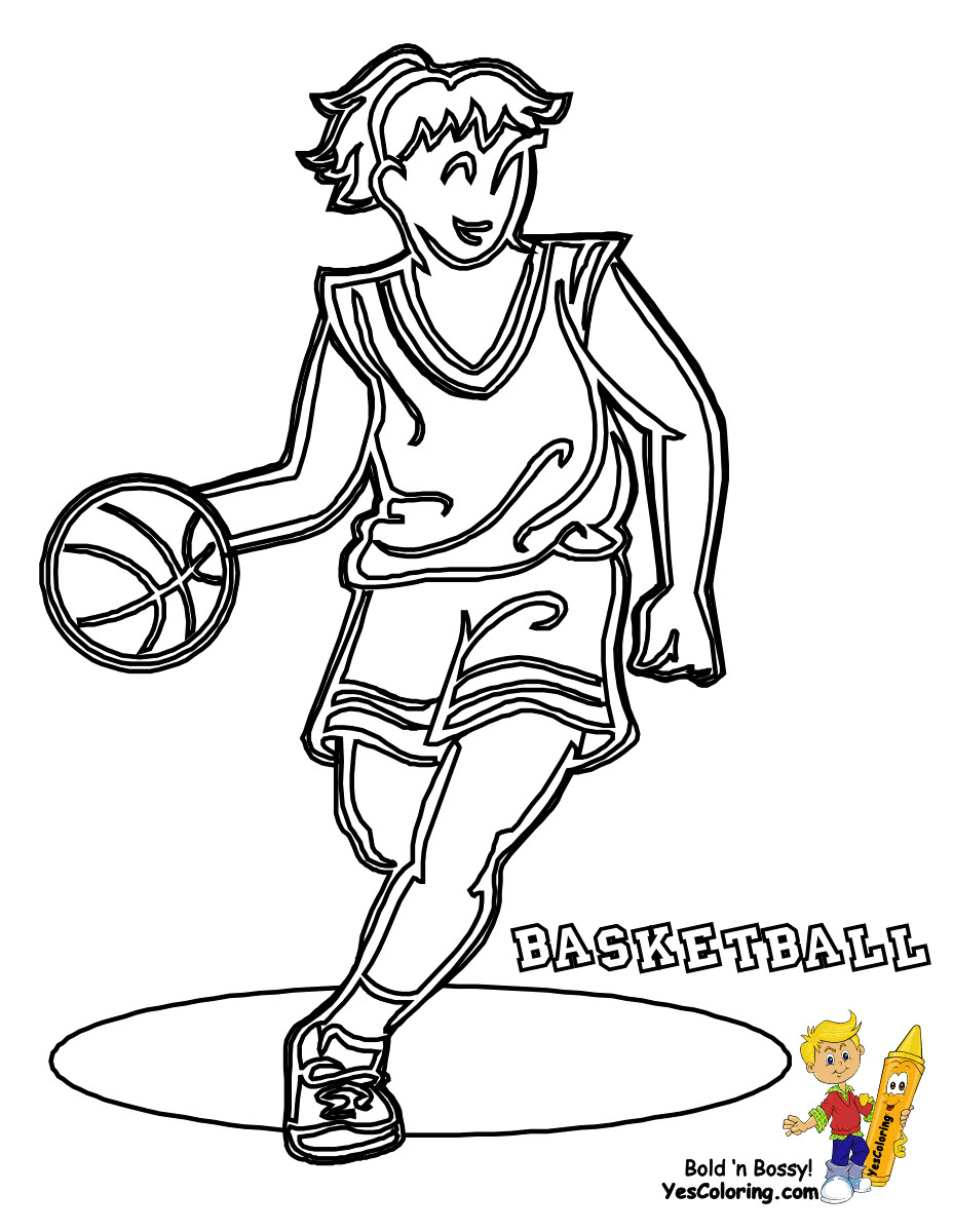 Baketball Coloring Sheets For Boys
 Gritty Girls Coloring WNBA Basketball East