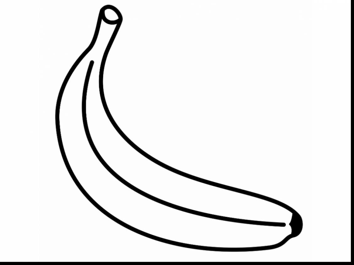 Banana Coloring Pages
 Special Coloring Picture A Banana Cartoon Page