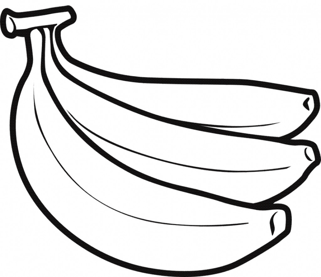 Banana Coloring Pages
 How To Draw A Banana Drawing Pencil