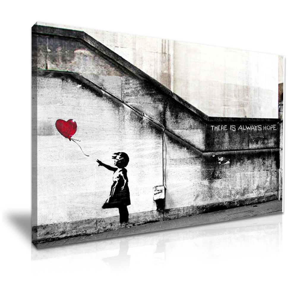 Best ideas about Banksy Wall Art . Save or Pin Banksy Balloon Girl Hope Modern Graffiti Wall Art Framed Now.