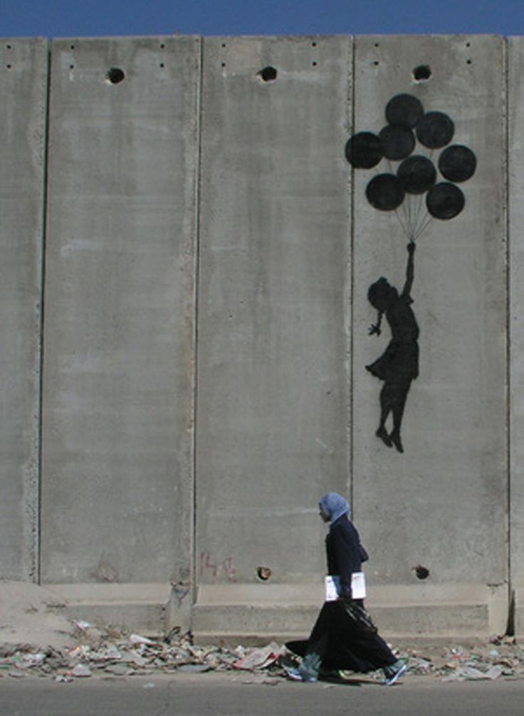 Best ideas about Banksy Wall Art . Save or Pin Banksy Ballon girl on Gaza wall Now.