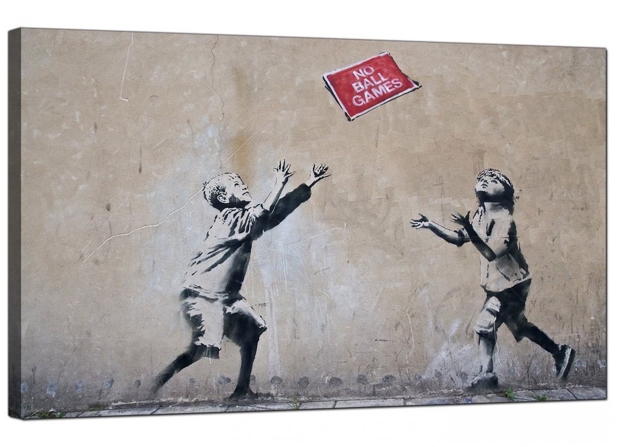 Best ideas about Banksy Wall Art . Save or Pin Banksy Canvas Prints No Ball Games Now.