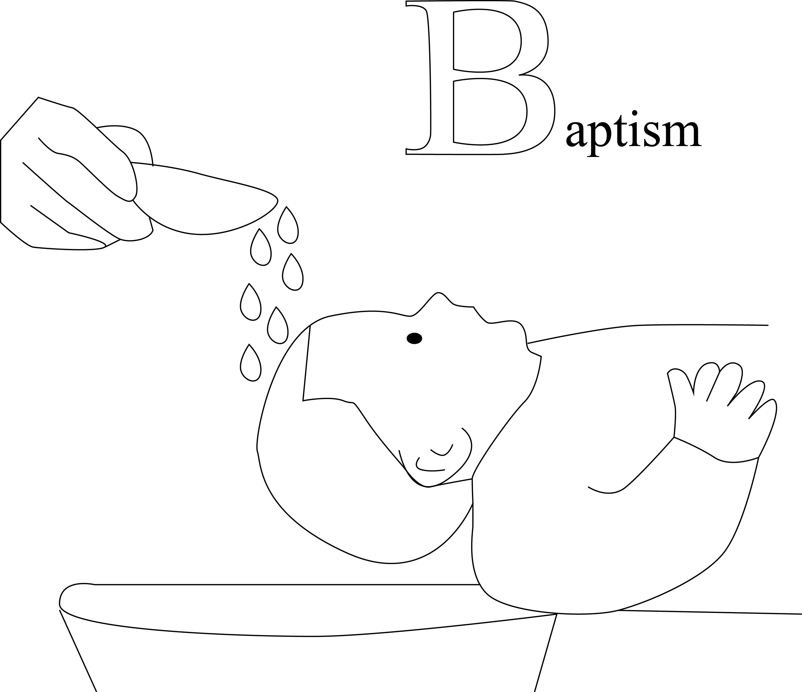 Baptism Coloring Pages For Kids
 Catholic Preschool Curriculum Letter B – Do Small Things