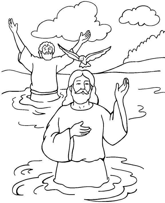 Baptism Coloring Pages For Kids
 Baptism Coloring Book Coloring Pages