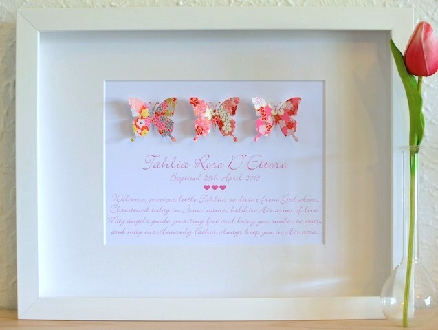 Baptism Gift Ideas For Girls
 Gorgeous Baby Girls Unique Paper Butterfly Theme