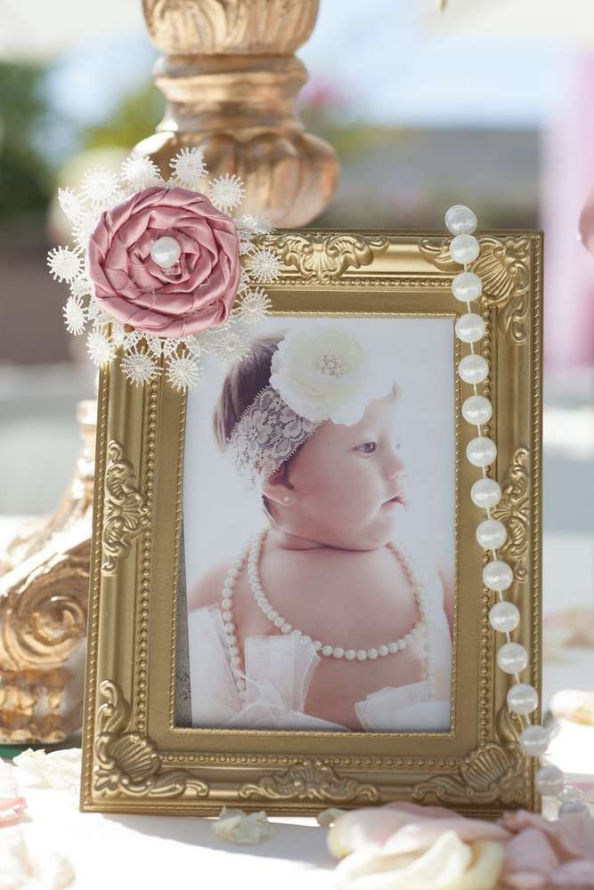 Baptism Gift Ideas For Girls
 Pink and Gold Baptism Party Ideas