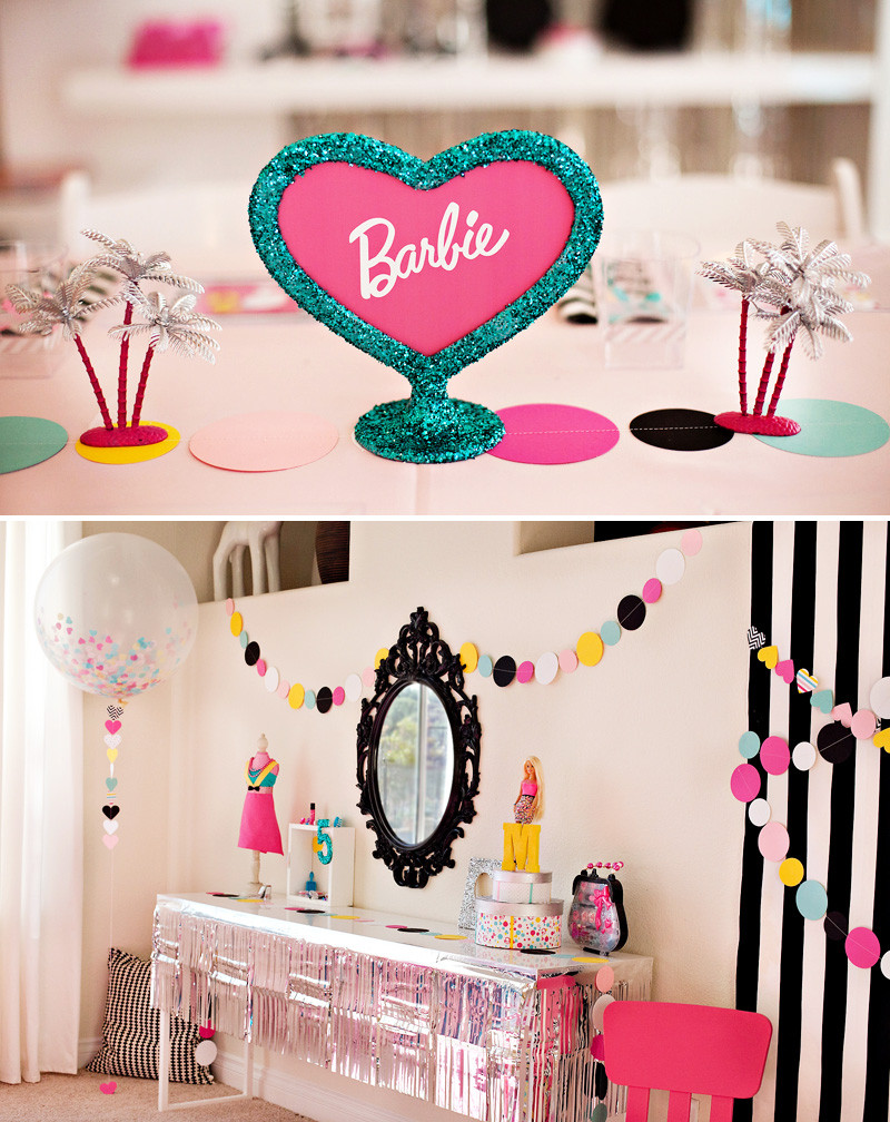 Barbie Birthday Decorations
 Colorful & Modern Barbie Birthday Party Ideas Hostess