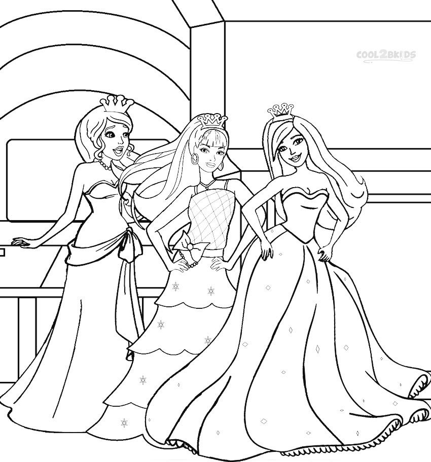 Barbie Coloring Book
 Printable Barbie Princess Coloring Pages For Kids
