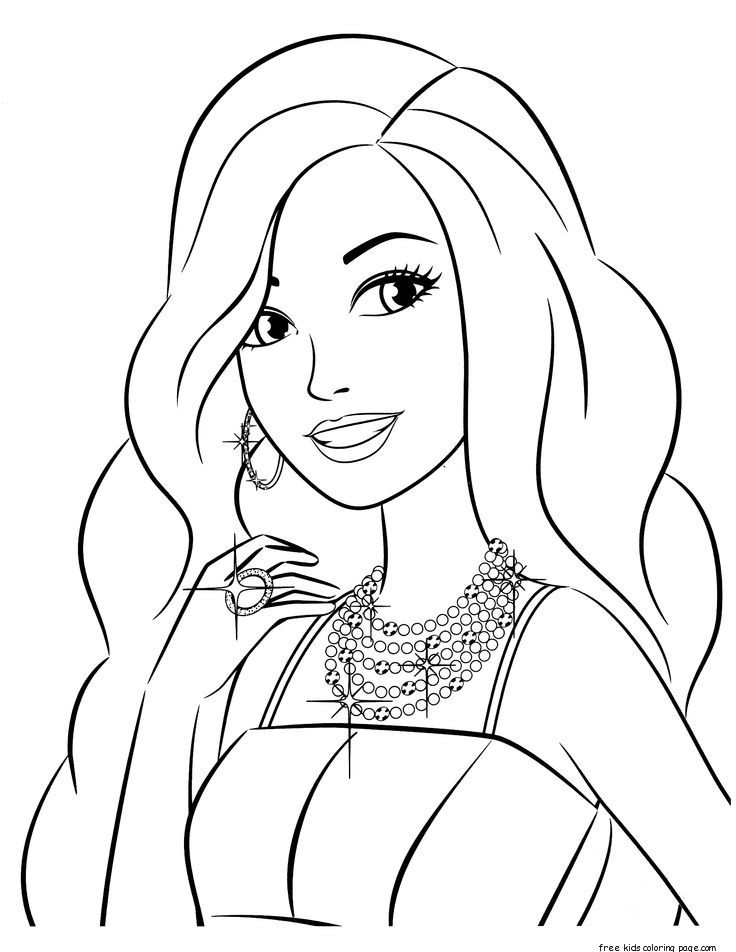 Barbie Coloring Sheets For Kids
 barbie coloring pages print out for girls Free Printable