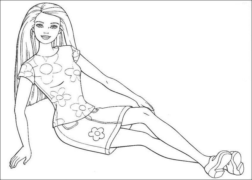 Barbie Doll Coloring Pages
 Free Printable Barbie Coloring Pages For Kids