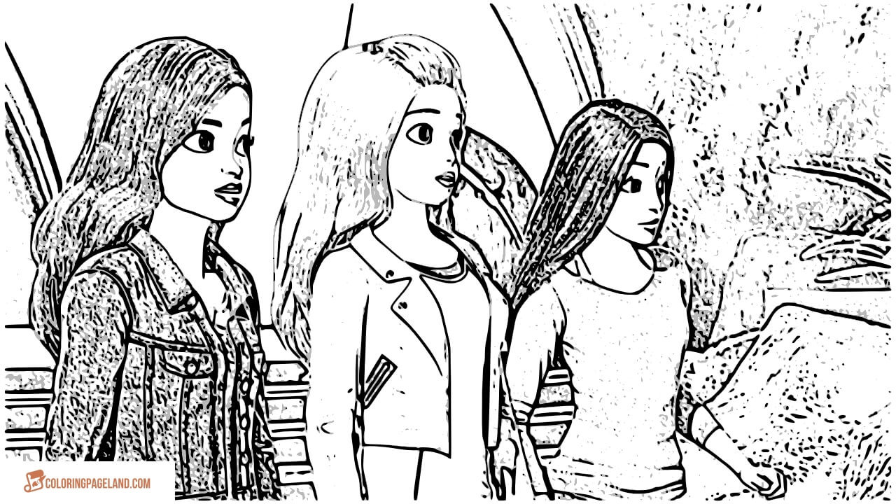 Barbie Spy Squad Coloring Pages
 Barbie Coloring Pages Free Printable Black and White