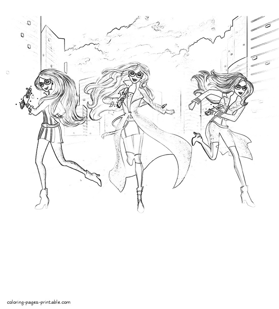Barbie Spy Squad Coloring Pages
 Printable free Coloring pages Barbie Spy Squad