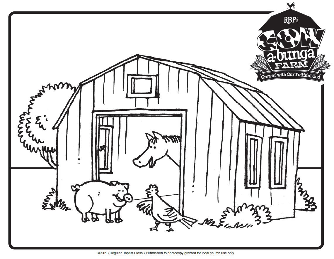 Barn Coloring Pages
 Barn Coloring Pages Free