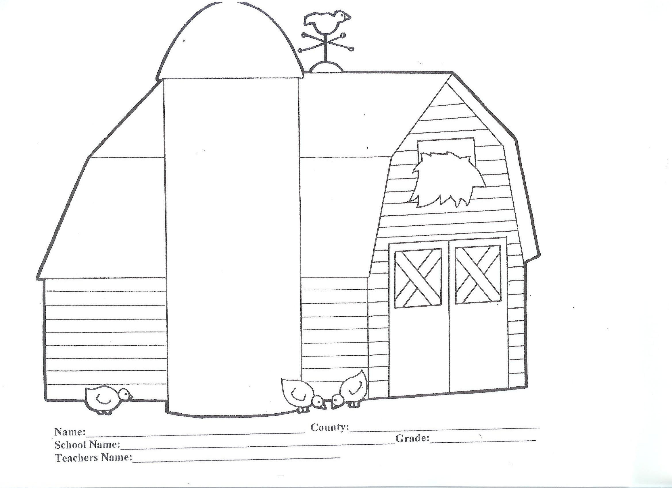 Barn Coloring Pages
 Barn To Color Free Coloring Pages