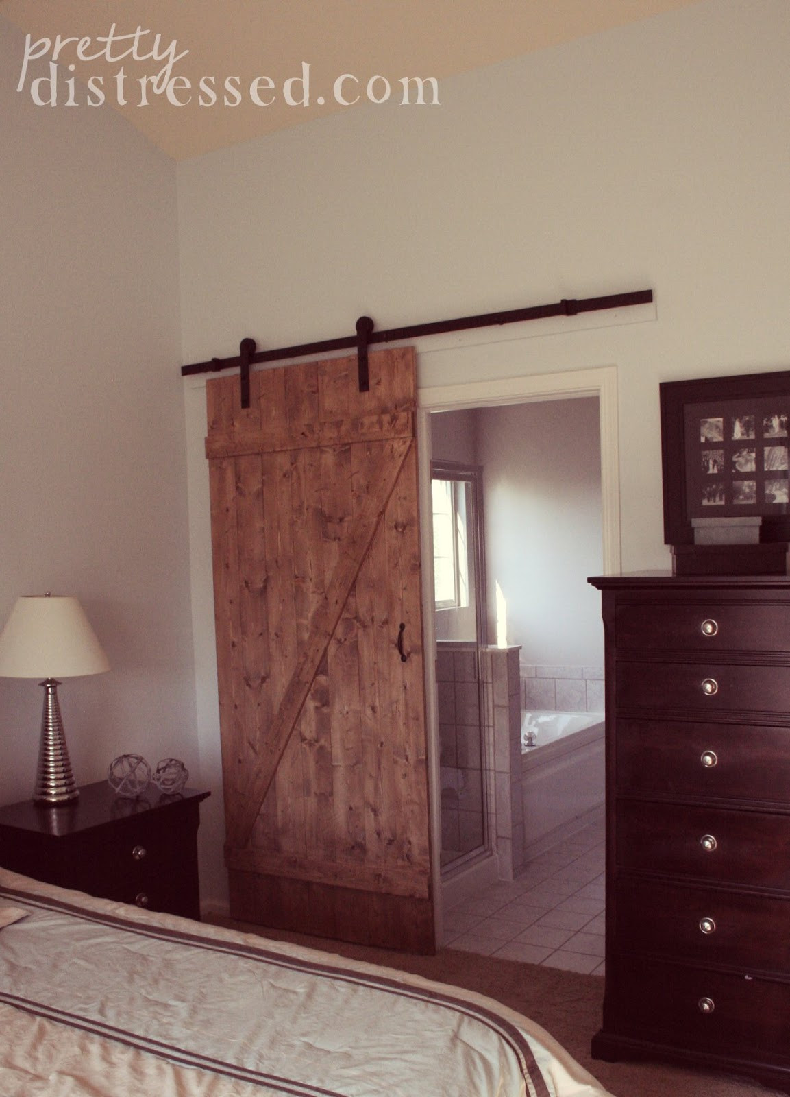 Best ideas about Barn Door Bathroom
. Save or Pin Pretty Distressed DIY Distressed Sliding Barn Door Now.