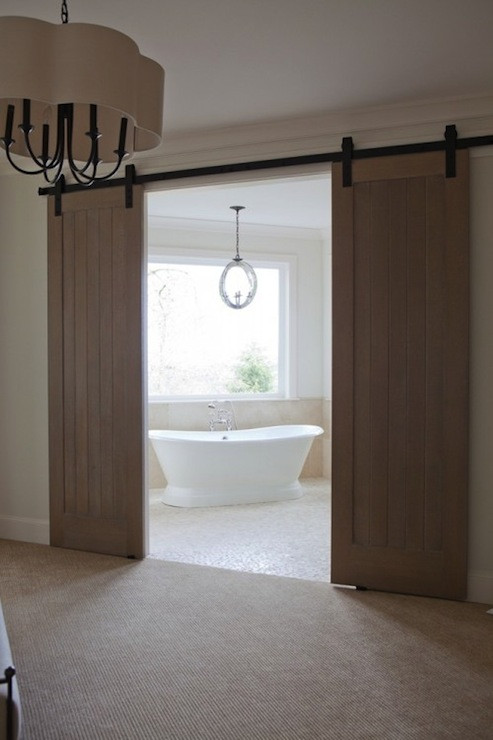 Best ideas about Barn Door Bathroom
. Save or Pin Bathroom Barn Doors Transitional bathroom Jenny Baines Now.