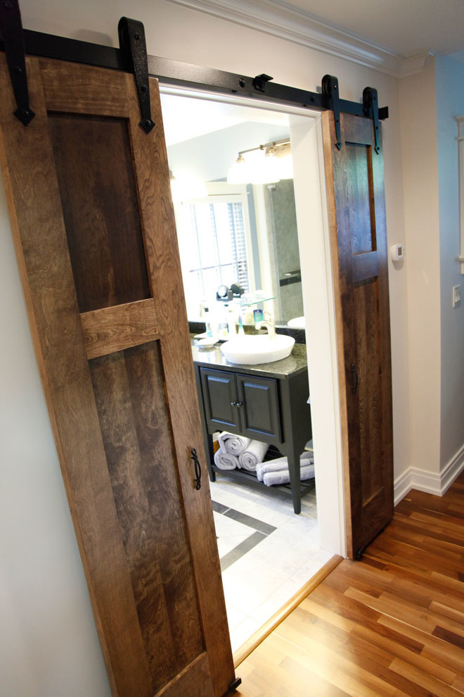 Best ideas about Barn Door Bathroom
. Save or Pin bathroom barn door Bedroom Farmhouse with attic ceiling Now.