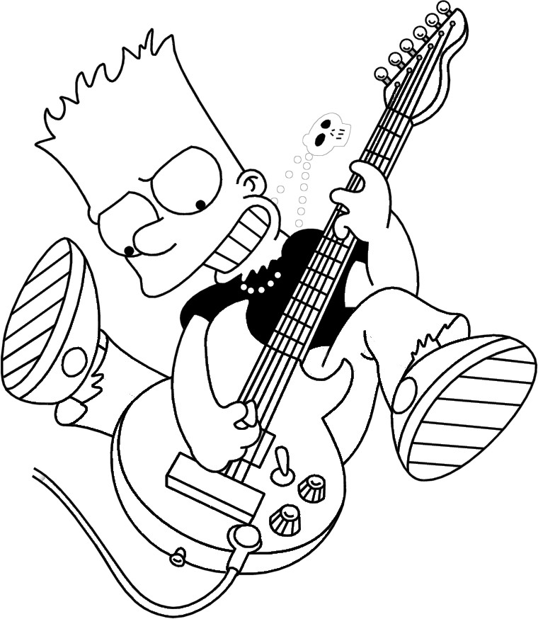 Bart Simpson Coloring Pages
 Bart Simpson Skateboarding Coloring Pages Coloring Pages