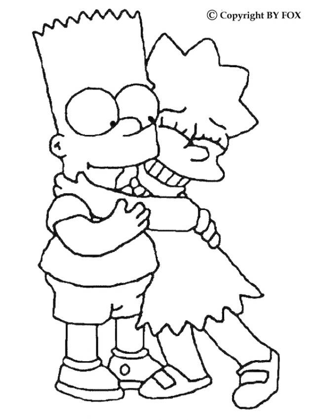 Bart Simpson Coloring Pages
 Bart and lisa coloring pages Hellokids