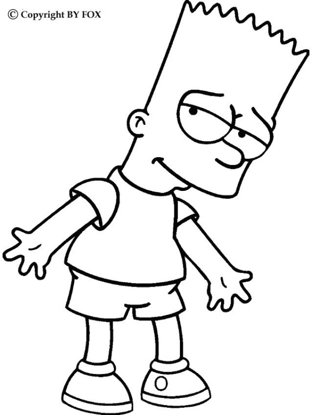 Bart Simpson Coloring Pages
 Bart simpson coloring pages Hellokids