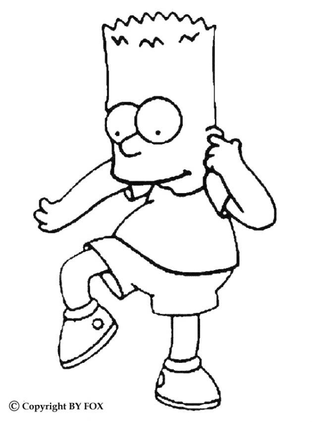 Bart Simpson Coloring Pages
 Bart doing silly stuff coloring pages Hellokids