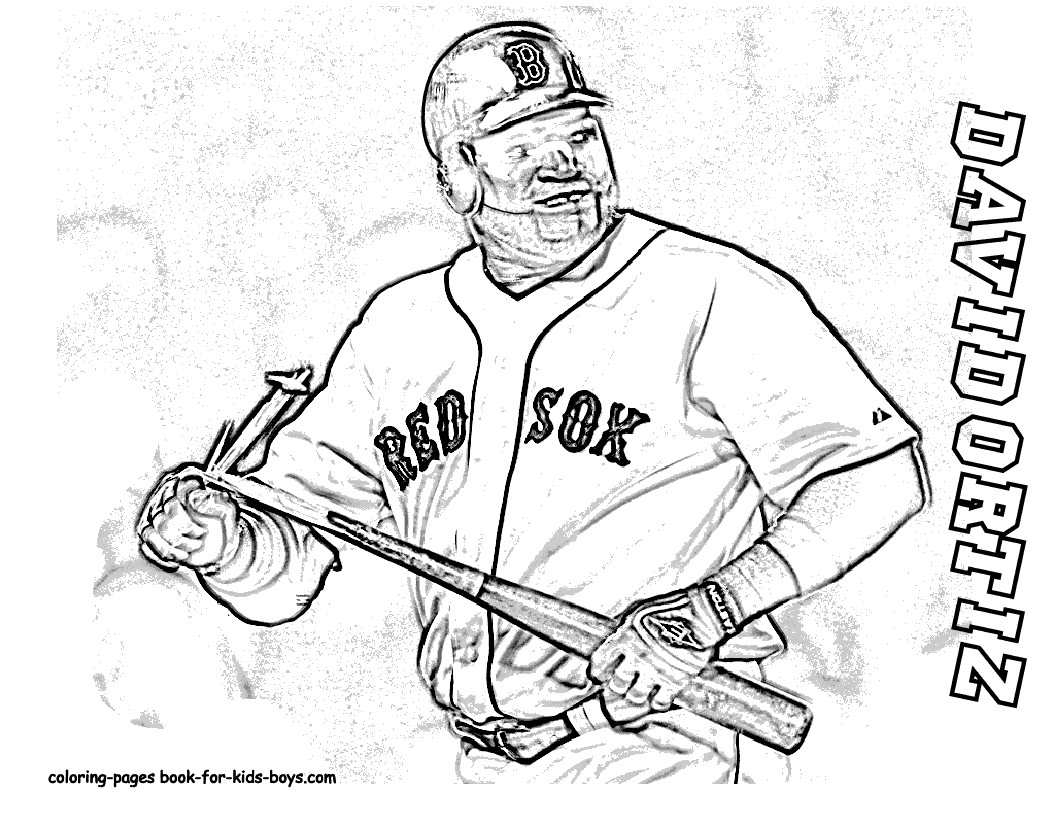 Best ideas about Baseball Coloring Sheets For Boys Boston Red Sox
. Save or Pin Fired Up Free Coloring Pages Baseball MLB Players Now.