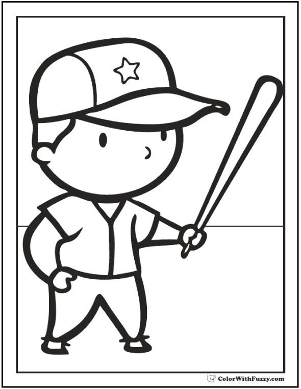 Baseball Coloring Sheets For Boys
 Baseball Coloring Sheets For Boys – Color Bros
