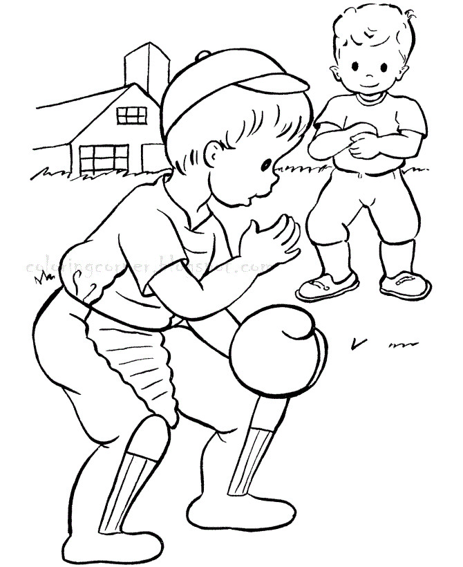 Baseball Coloring Sheets For Boys
 Baseball Coloring Pages