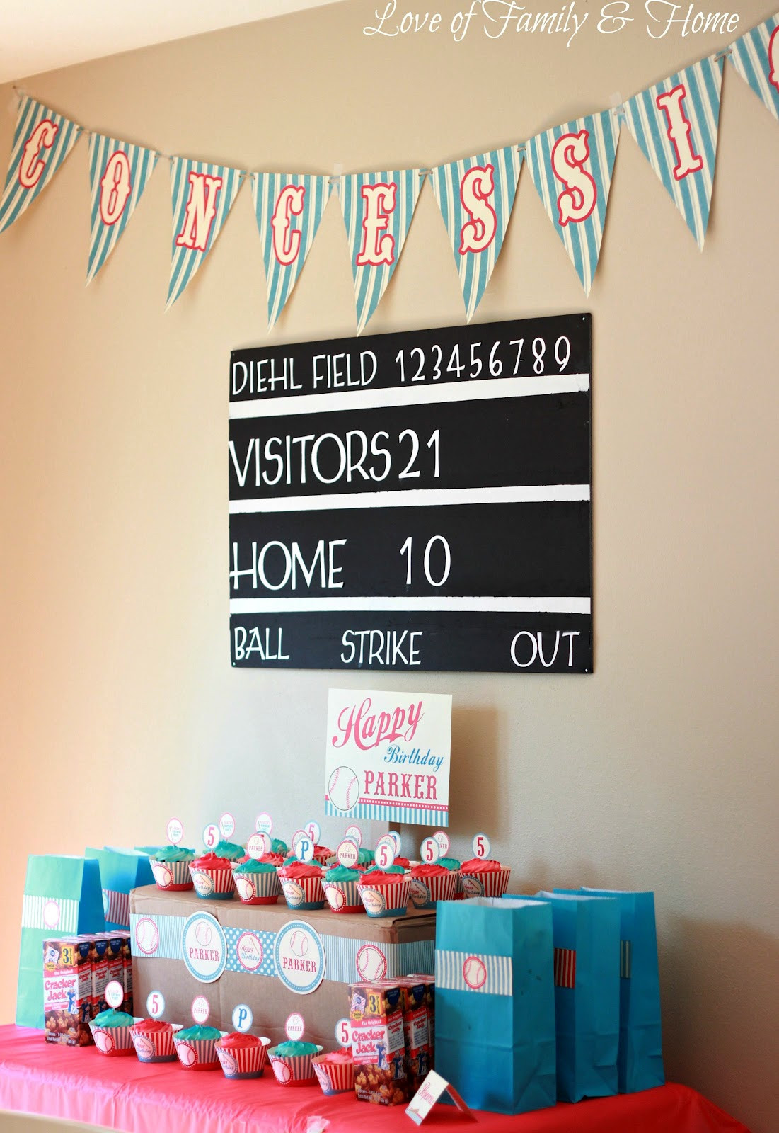 Baseball Theme Birthday Party
 DIY Baseball Themed Birthday Party Love of Family & Home