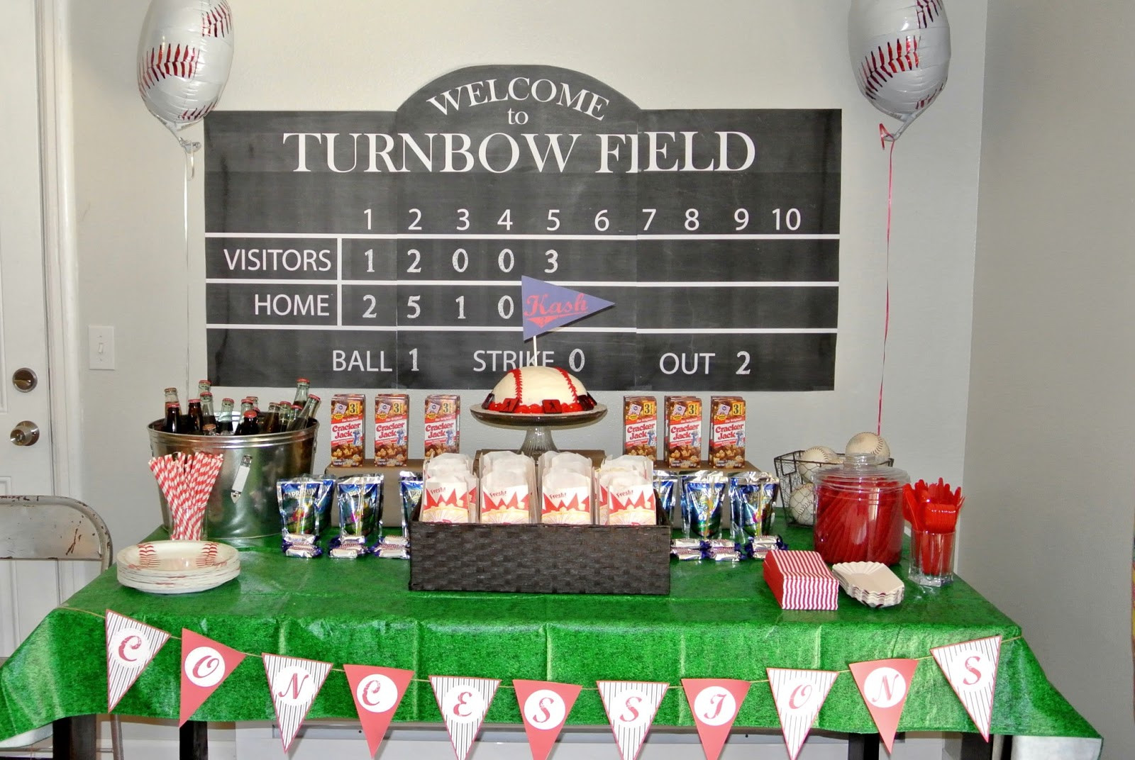 Baseball Theme Birthday Party
 Team Turnbow baseball themed party