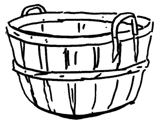 Basket Coloring Pages
 An Empty Apple Basket Coloring Pages