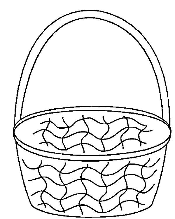 Basket Coloring Pages
 Empty Basket of Flowers Coloring Pages