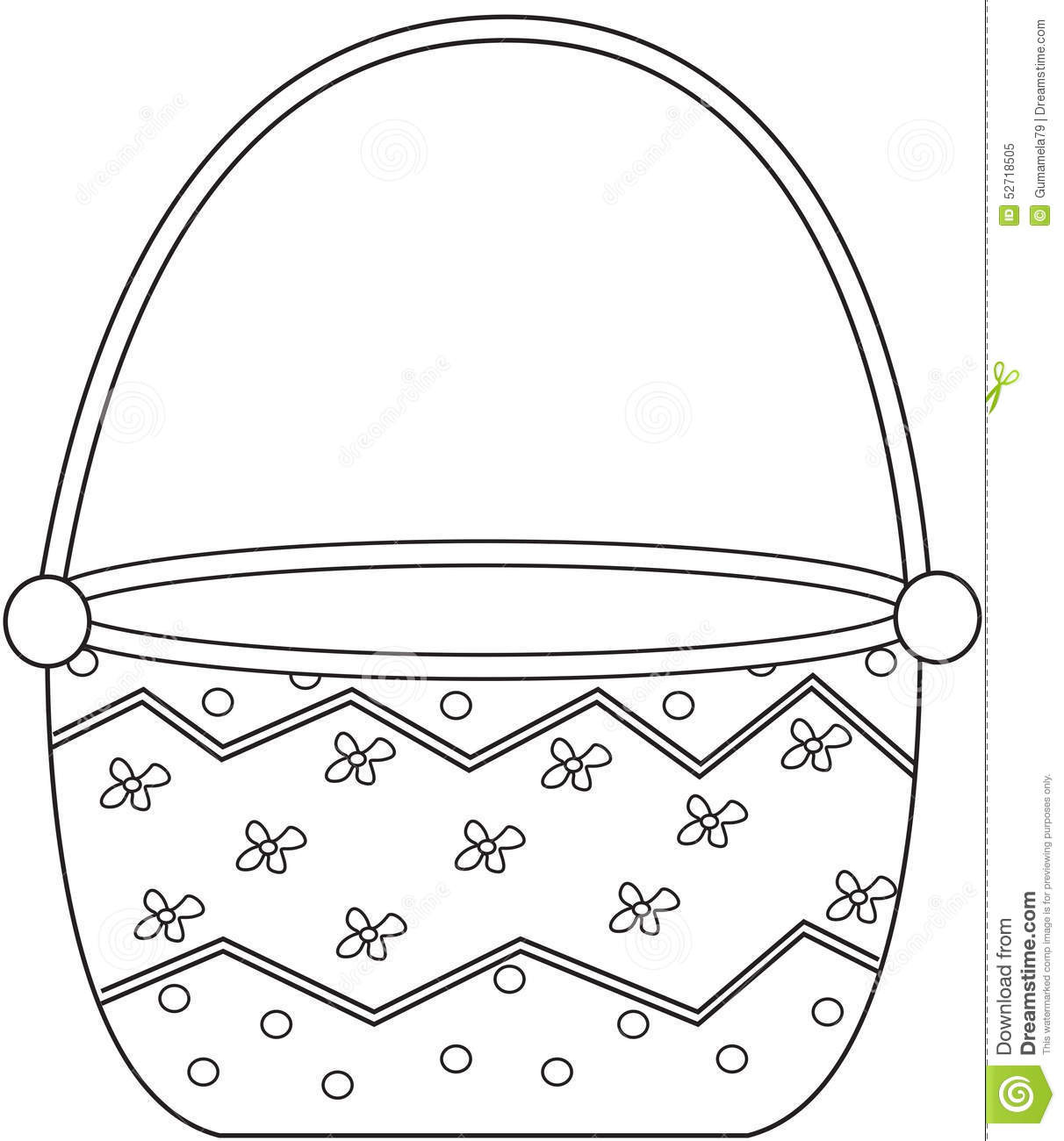 Basket Coloring Pages
 Basket Coloring Page Stock Illustration Image