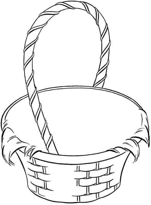 Basket Coloring Pages
 Empty Easter Basket Coloring Pages – Color Bros