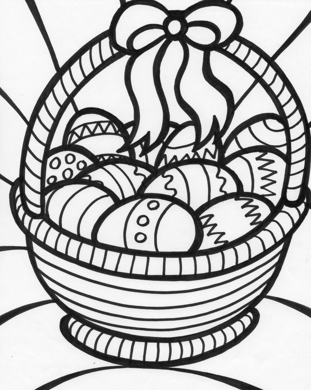 Basket Coloring Pages
 Free Coloring Pages